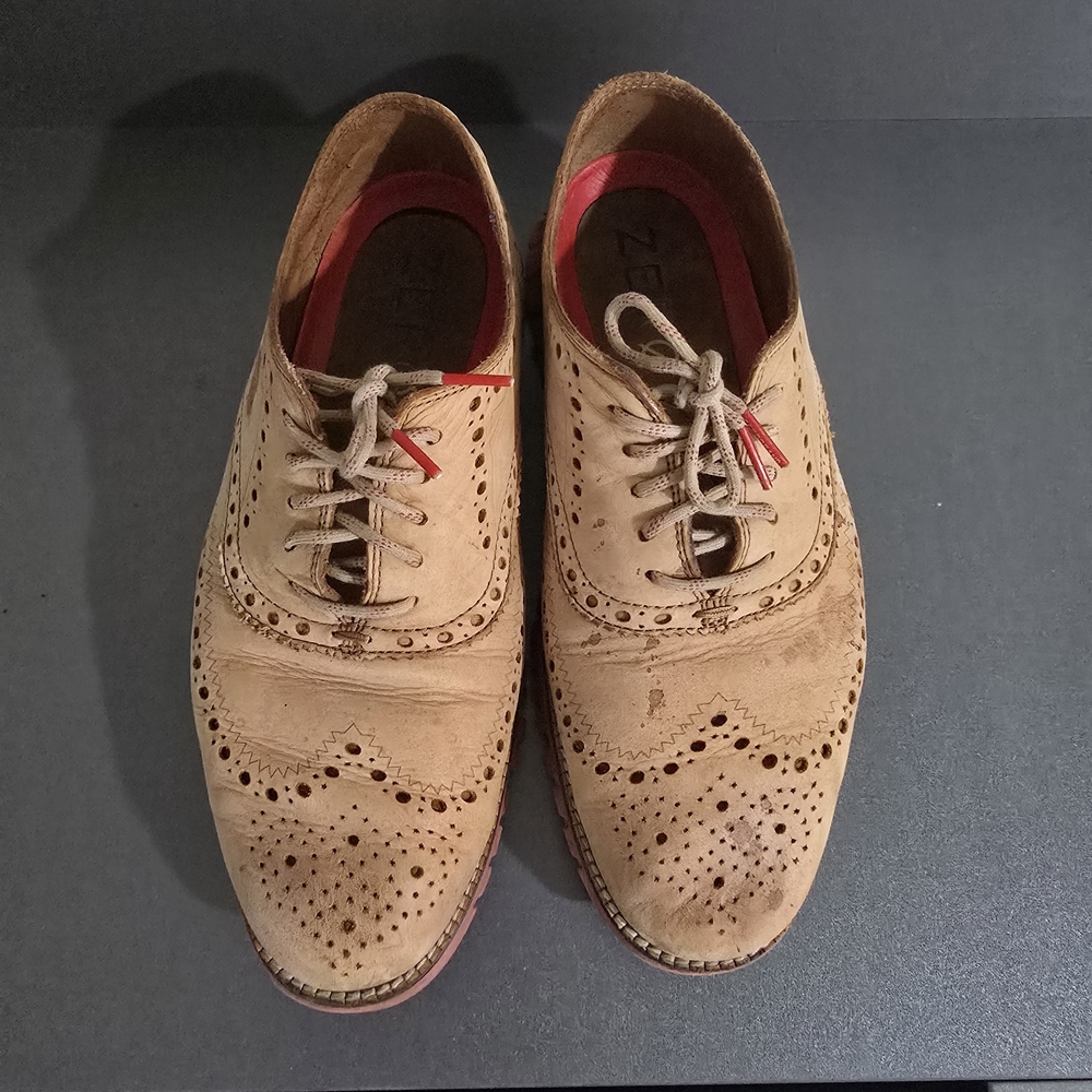Cole Haan Light Brown Brogue Oxfords